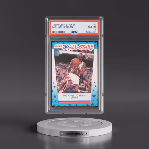 1989 Fleer Sticker #3 Michael Jordan (PSA 8 NM-MT)