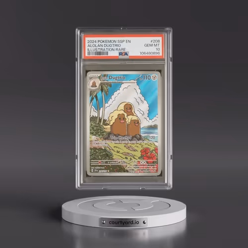 2024 Pokémon Ssp EN-Surging Sparks #208 Alolan Dugtrio - Illustration Rare (PSA 10 GEM MINT)