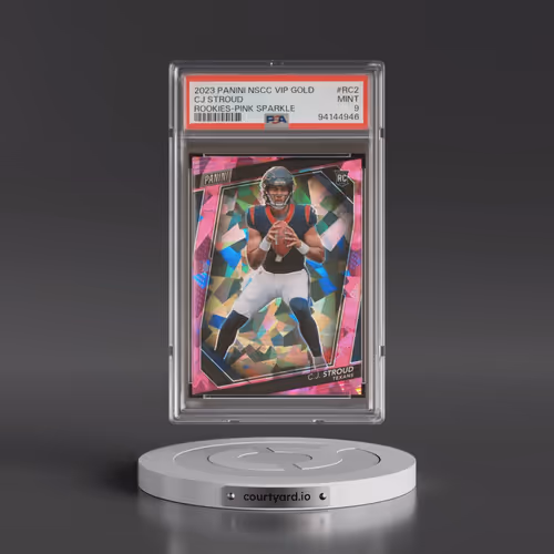 2023 Panini National VIP Gold Rookies #RC2 CJ Stroud - Pink Sparkle (PSA 9 MINT)