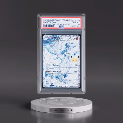 2021 Pokémon Celebrations Classic Collection #113 Reshiram - Full Art (PSA 10 GEM MINT)