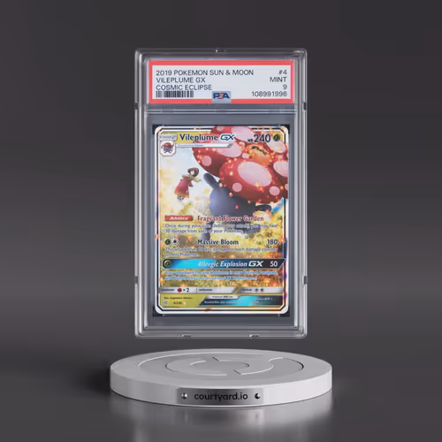 2019 Pokémon Sun & Moon Cosmic Eclipse #4 Vileplume GX - Holo (PSA 9 MINT)