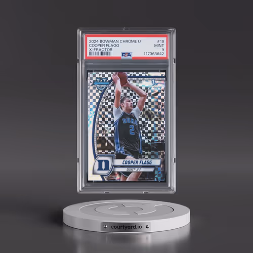 2024 Bowman Chrome University #16 Cooper Flagg - X-Fractor (PSA 9 MINT)
