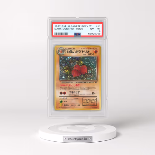 1997 Pokémon Rocket #51 Dark Dugtrio - Holo (PSA 8 NM-MT)