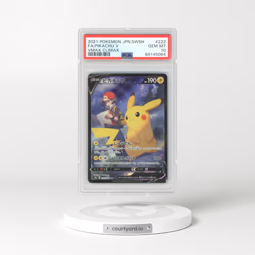 2021 Pokémon Sword & Shield Vmax Climax #222 Pikachu V - Holo Full Art (PSA 10 GEM MINT)