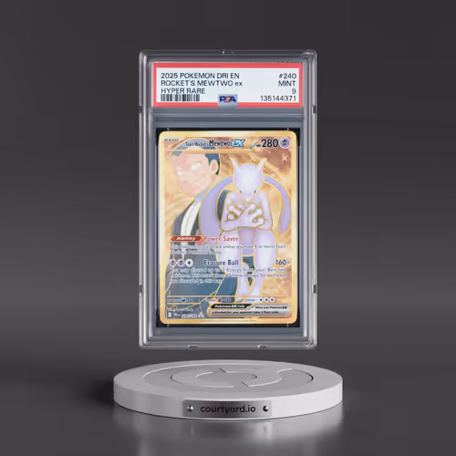 2025 Pokémon Dri EN-Destined Rivals #240 Team Rocket's Mewtwo EX - Holo Hyper Rare (PSA 9 MINT)