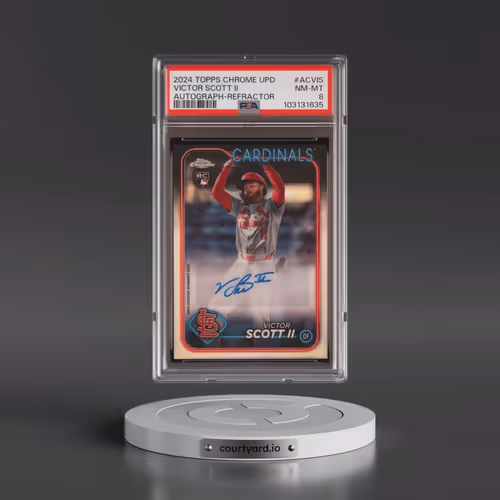 2024 Topps Chrome Update Chrome Baseball Update Series Autographs #ACVIS Victor Scott II - Refractor