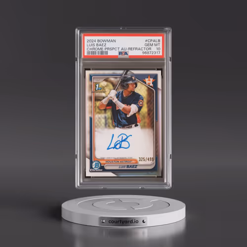 2024 Bowman Chrome Prospect Autographs #CPALB Luis Baez - Refractor (PSA 10 GEM MINT)