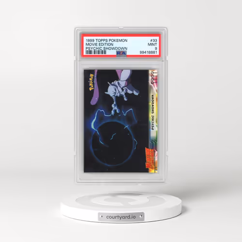 1999 Topps Pokémon the Movie Edt #33 Movie Edition - Psychic Showdown (PSA 9 MINT)