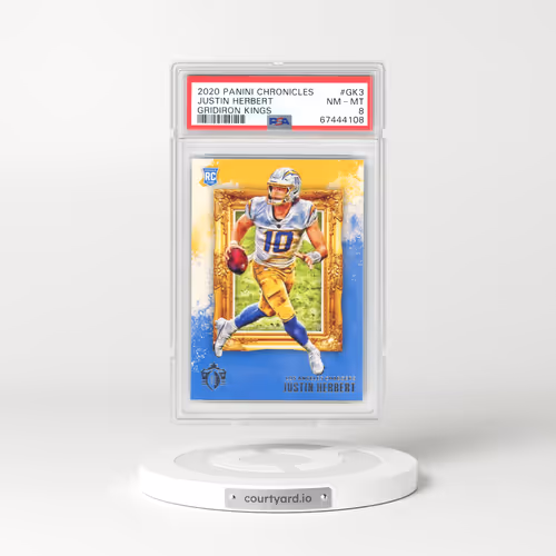 2020 Panini Chronicles Gridiron Kings #GK3 Justin Herbert (PSA 8 NM-MT)