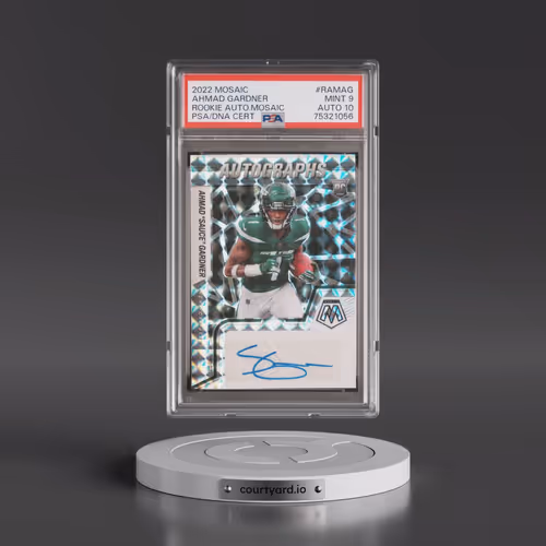 2022 Panini Mosaic Rookie Autograph Mosaic #RAMAG Ahmad "Sauce" Gardner (PSA 9 MINT)