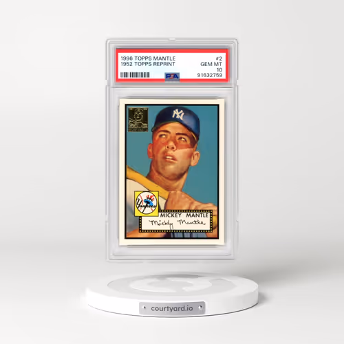 1996 Topps Mantle Reprint #2 1952 Topps Reprint (PSA 10 GEM MINT)