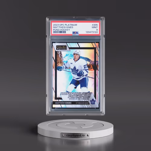 2023 O-Pee-Chee Platinum #205 Matthew Knies - Pond Hockey (PSA 9 MINT)