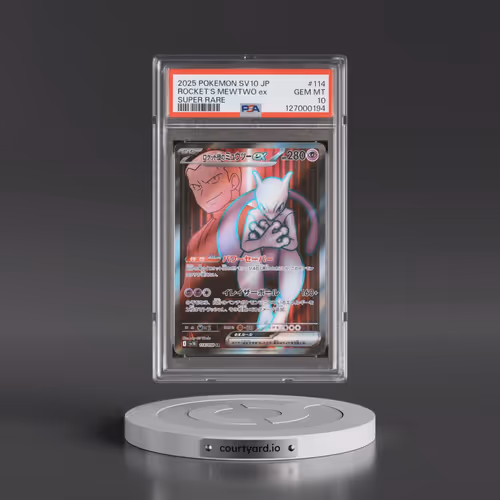 2025 Pokémon SV10-Glory of Team Rocket #114 Team Rocket's Mewtwo EX - Holo Super Rare (PSA 10 GEM MI