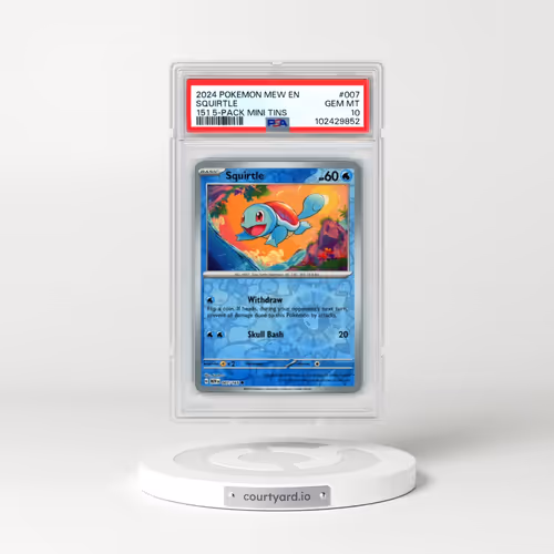 2024 Pokémon Mew EN-151 #007 Squirtle - 151 5-Pack Mini Tins (PSA 10 GEM MINT)