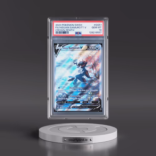 2023 Pokémon Sword and Shield Crown Zenith #GG51 Hisuian Samurott V - Holo Full Art (PSA 10 GEM MINT