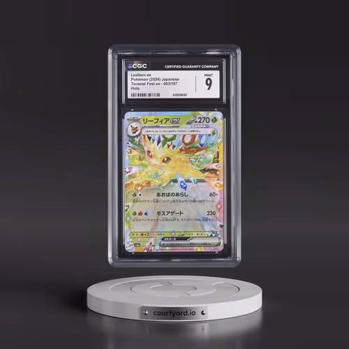 2024 High Class Pack: Terastal Fest ex - sv8a #003/187 Leafeon ex - Holo (CGC 9 MINT)
