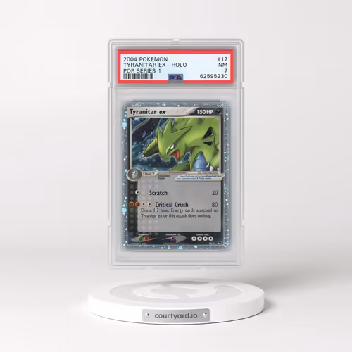 2004 Pokémon Pop Series 1 #17 Tyranitar EX - Holo Holo (PSA 7 NM)
