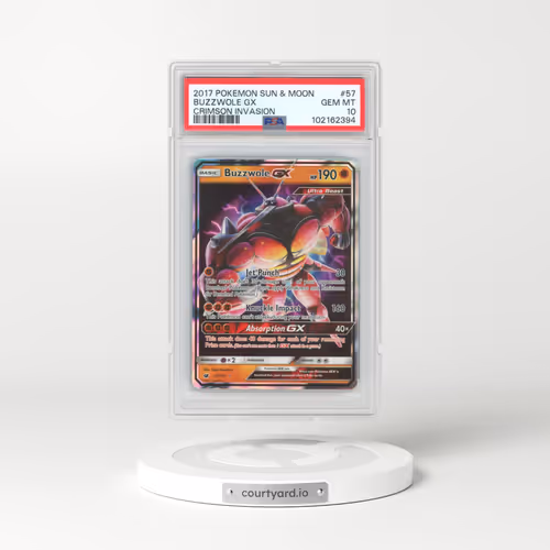 2017 Pokémon Sun & Moon Crimson Invasion #57 Buzzwole GX - Holo (PSA 10 GEM MINT)