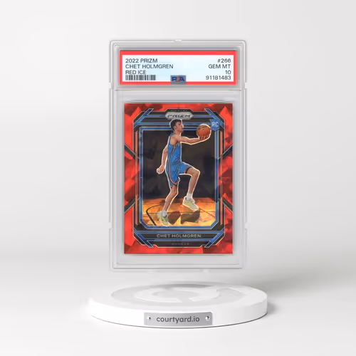 2022 Panini Prizm #266 Chet Holmgren - Red Ice (PSA 10 GEM MINT)