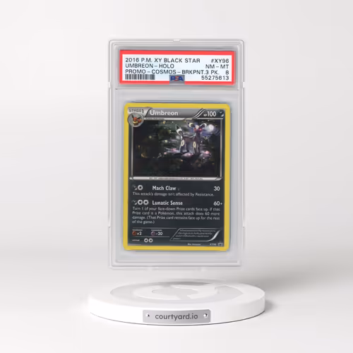 2016 Pokémon XY Black Star Promo #XY96 Umbreon - Holo Cosmos-Breakpoint 3 Pack (PSA 8 NM-MT)
