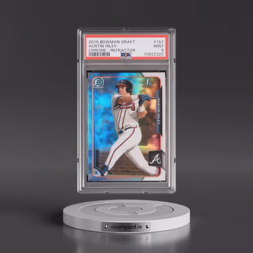 2015 Bowman Draft #157 Austin Riley - Chrome-Refractor (PSA 9 MINT)