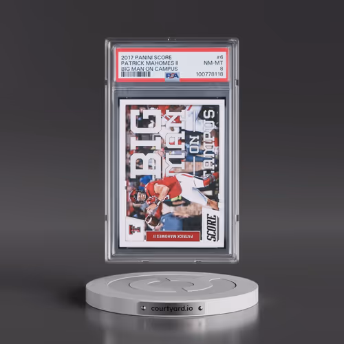 2017 Panini Score Big Man on Campus #6 Patrick Mahomes II (PSA 8 NM-MT)