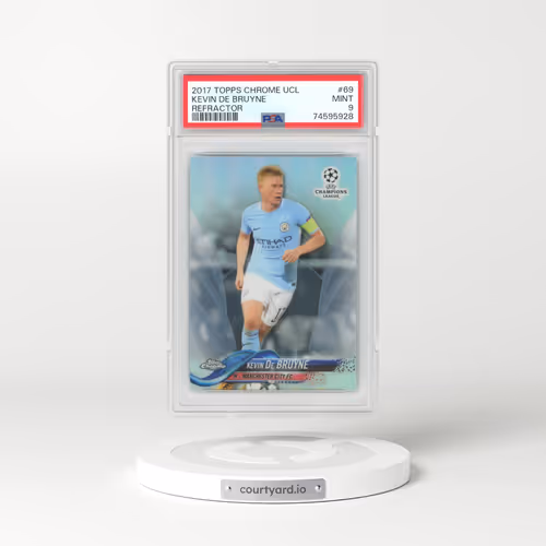 2017 Topps Chrome UEFA Champions League #69 Kevin de Bruyne - Refractor (PSA 9 MINT)