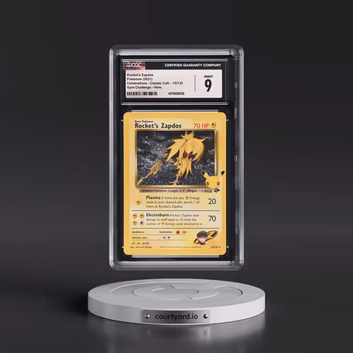 2021 Celebrations - Classic Collection #15/132 Rocket's Zapdos - Gym Challenge Holo (CGC 9 MINT)
