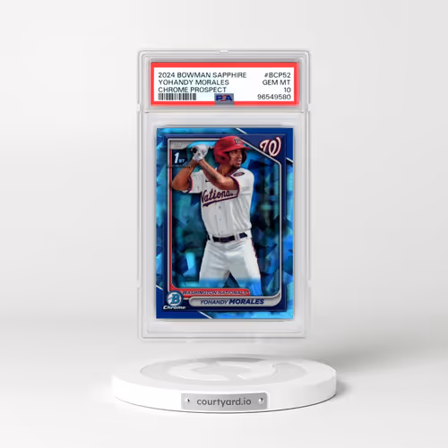 2024 Bowman Sapphire Edition Chrome Prospects #BCP52 Yohandy Morales (PSA 10 GEM MINT)