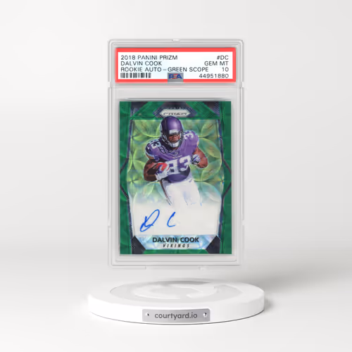 2017 Panini Prizm Rookie Autographs #DC Dalvin Cook - Green Scope (PSA 10 GEM MINT)