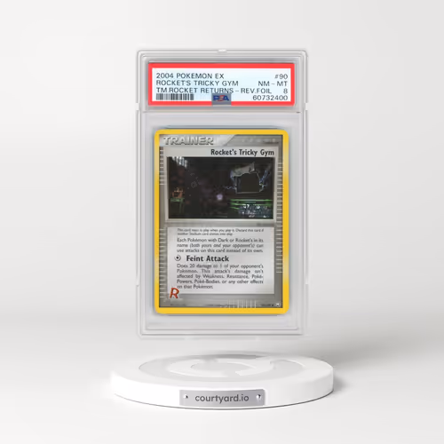 2004 Pokémon EX Team Rocket Returns #90 Rocket's Tricky Gym - Reverse Foil (PSA 8 NM-MT)
