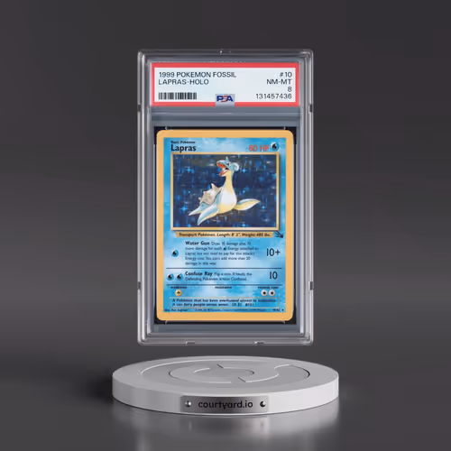 1999 Pokémon Fossil #10 Lapras - Holo (PSA 8 NM-MT)