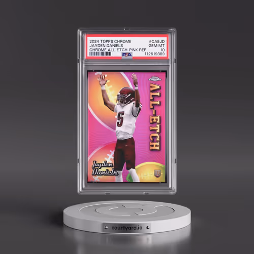 2024 Topps Chrome Chrome All-Etch #CAEJD Jayden Daniels - Pink Refractor (PSA 10 GEM MINT)