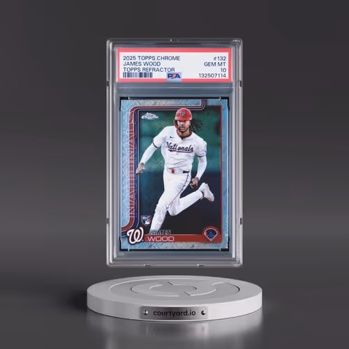 2025 Topps Chrome #132 James Wood - Topps Refractor (PSA 10 GEM MINT)