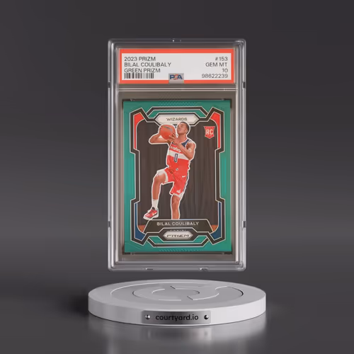 2023 Panini Prizm #153 Bilal Coulibaly - Green Prizm (PSA 10 GEM MINT)