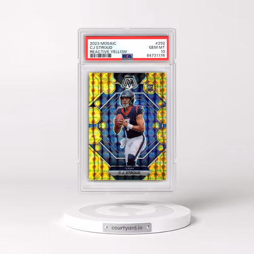 2023 Panini Mosaic #292 CJ Stroud - Reactive Yellow (PSA 10 GEM MINT)