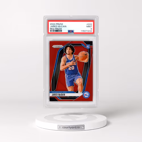 2024 Panini Prizm #222 Jared McCain - Red Prizm (PSA 9 MINT)