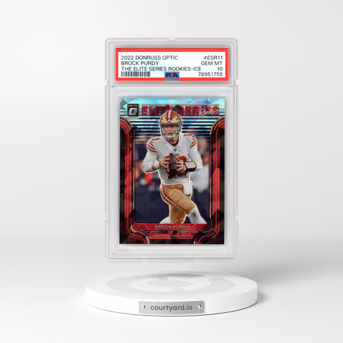 2022 Panini Donruss Optic the Elite Series Rookies #ESR11 Brock Purdy - Ice (PSA 10 GEM MINT)