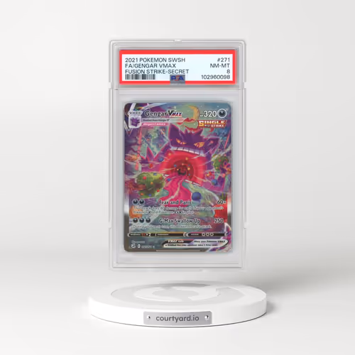 2021 Pokémon Sword & Shield Fusion Strike #271 Gengar Vmax - Full Art Secret (PSA 8 NM-MT)