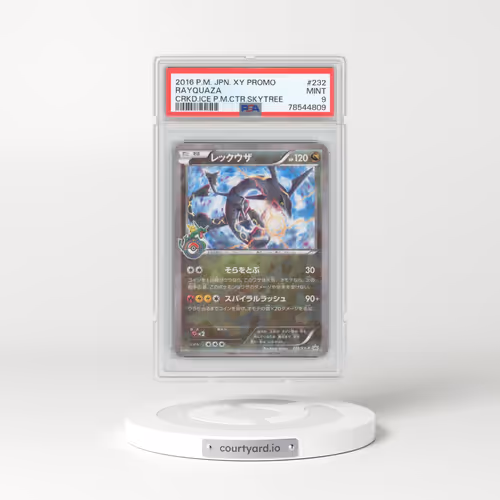 2016 Pokémon XY Promo #232 Rayquaza - Cracked Ice Pokemon Center Skytree Town (PSA 9 MINT)