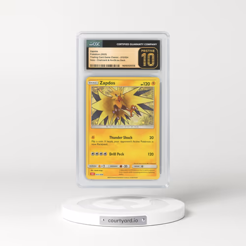 2023 Trading Card Game Classic #12 Zapdos - Holo (CGC 10 PRISTINE)