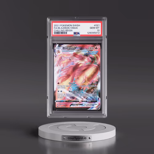 2021 Pokémon Sword & Shield Chilling Reign #021 Blaziken Vmax - Full Art (PSA 10 GEM MINT)