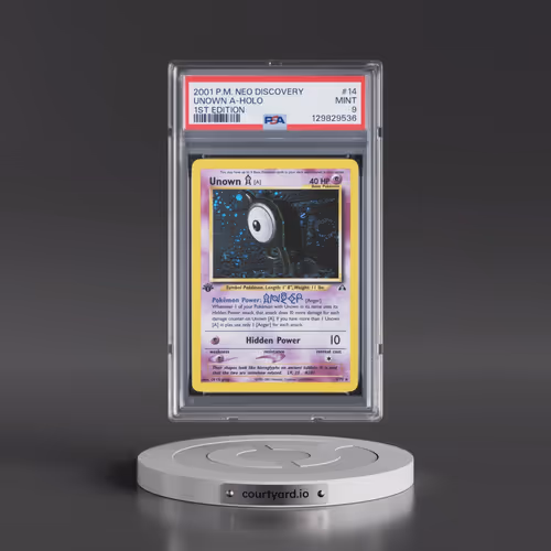 2001 Pokémon Neo Discovery #14 Unown A - 1st Edition Holo (PSA 9 MINT)