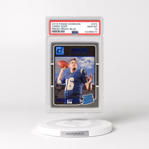2016 Panini Donruss #372 Jared Goff - Press Proof Blue (PSA 10 GEM MINT)