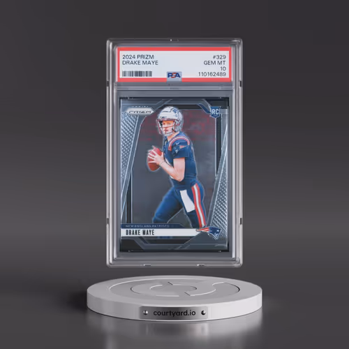 2024 Panini Prizm #329 Drake Maye (PSA 10 GEM MINT)