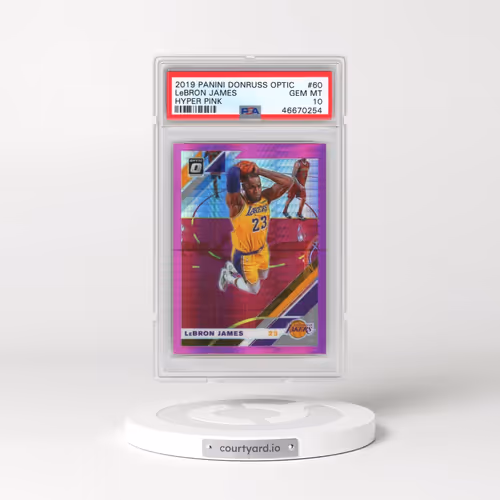 2019 Panini Donruss Optic #60 LeBron James - Hyper Pink (PSA 10 GEM MINT)