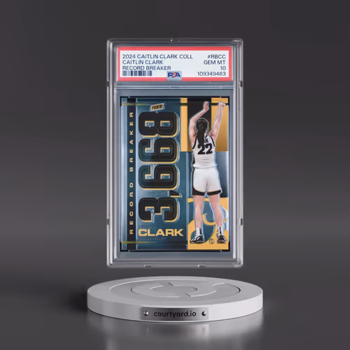 2024 Panini Caitlin Clark Collection Record Breaker #RBCC Caitlin Clark (PSA 10 GEM MINT)