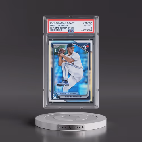 2024 Bowman Draft #BDC92 Trey Yesavage - Chrome-Refractor (PSA 8 NM-MT)