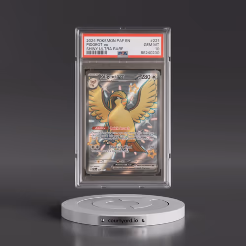 2024 Pokémon Paf EN-Paldean Fates #221 Pidgeot EX - Holo Shiny Ultra Rare (PSA 10 GEM MINT)