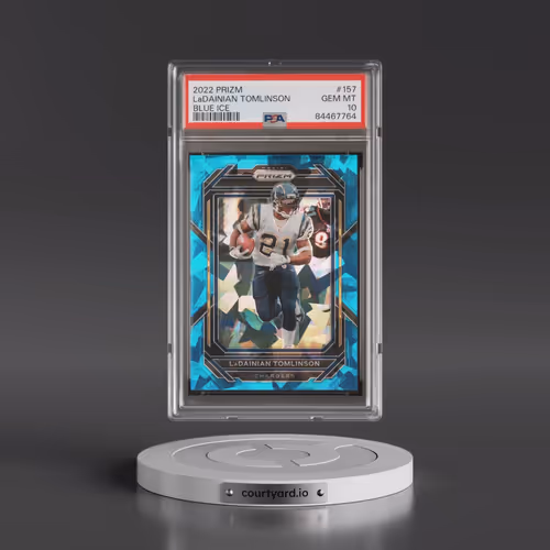 2022 Panini Prizm #157 Ladainian Tomlinson - Blue Ice (PSA 10 GEM MINT)
